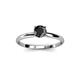 2 - Black Diamond Solitaire Engagement Ring 