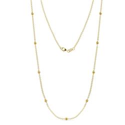 Adia 9Stn Citrine on Cable Necklace Stone Citrine ctw Womens Station Necklace K Yellow Gold