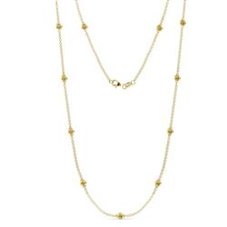 Asta 11Stn Citrine on Cable Necklace Stone Citrine ctw Womens Station Necklace K Yellow Gold