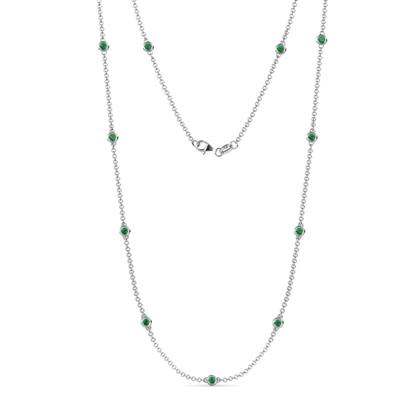 Asta 11Stn Emerald on Cable Necklace