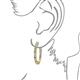 3 - Amia Aquamarine and Diamond Hoop Earrings 