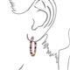 3 - Amia Amethyst and Diamond Hoop Earrings 