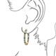 3 - Amia Blue Topaz and Diamond Hoop Earrings 