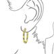 3 - Amia Yellow Sapphire and Diamond Hoop Earrings 