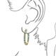 3 - Amia London Blue Topaz and Diamond Hoop Earrings 