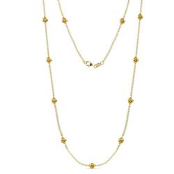 Asta 11Stn Citrine on Cable Necklace Stone Citrine Womens Station Necklace ctw K Yellow Gold