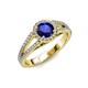 4 - Aylin Blue Sapphire and Diamond Halo Engagement Ring 