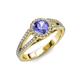 4 - Aylin Tanzanite and Diamond Halo Engagement Ring 