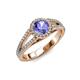 4 - Aylin Tanzanite and Diamond Halo Engagement Ring 