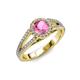 4 - Aylin Pink Tourmaline and Diamond Halo Engagement Ring 