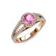 4 - Aylin Pink Tourmaline and Diamond Halo Engagement Ring 