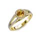 4 - Aylin Citrine and Diamond Halo Engagement Ring 