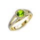 4 - Aylin Peridot and Diamond Halo Engagement Ring 
