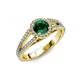 4 - Aylin Emerald and Diamond Halo Engagement Ring 