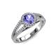 4 - Aylin Tanzanite and Diamond Halo Engagement Ring 