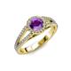 4 - Aylin Amethyst and Diamond Halo Engagement Ring 