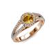 4 - Aylin Citrine and Diamond Halo Engagement Ring 