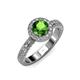 4 - Nora Green Garnet and Diamond Halo Engagement Ring  