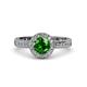 3 - Nora Green Garnet and Diamond Halo Engagement Ring  