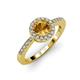 3 - Eleanor Citrine and Diamond Halo Engagement Ring 