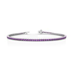 Izarra Amethyst Eternity Tennis Bracelet Amethyst ctw Womens Eternity Tennis Bracelet K White Gold