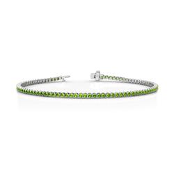 Izarra Peridot Eternity Tennis Bracelet Peridot ctw Womens Eternity Tennis Bracelet K White Gold