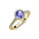 4 - Miah Tanzanite and Diamond Halo Engagement Ring 