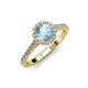 4 - Miah Aquamarine and Diamond Halo Engagement Ring 