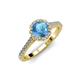 4 - Miah Blue Topaz and Diamond Halo Engagement Ring 