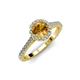 4 - Miah Citrine and Diamond Halo Engagement Ring 