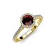 4 - Miah Red Garnet and Diamond Halo Engagement Ring 