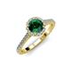 4 - Miah Emerald and Diamond Halo Engagement Ring 