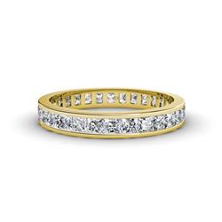 Rebica Princess Cut Diamond Eternity Band Princess Cut Diamond ctw Channel Set Womens Eternity Ring Stackable K Yellow Gold