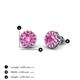 4 - Bernice Pink Sapphire Stud Earrings 