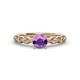 1 - Amaira Amethyst and Diamond Engagement Ring 