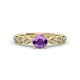 1 - Amaira Amethyst and Diamond Engagement Ring 