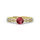 1 - Amaira Rhodolite Garnet and Diamond Engagement Ring 