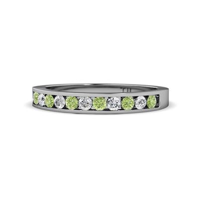 Kathiryn Peridot and Diamond Stone Wedding Band