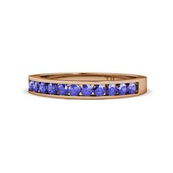 Kathiryn Tanzanite Stone Wedding Band Tanzanite Stone Channel Set Womens Wedding Band Stackable ctw K Rose Gold