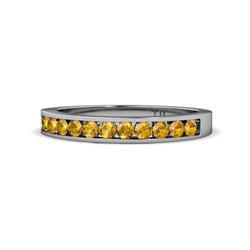 Kathiryn Citrine Stone Wedding Band Citrine Stone Channel Set Womens Wedding Band Stackable ctw K White Gold