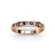 2 - Kathiryn 2.00 mm Smoky Quartz and Diamond 11 Stone Wedding Band 