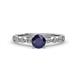 1 - Renea 0.87 ctw Blue Sapphire (5.80 mm) with accented Diamonds Engagement Ring 