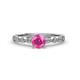 1 - Renea 0.87 ctw Pink Sapphire (5.80 mm) with accented Diamonds Engagement Ring 