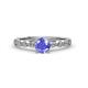 1 - Renea 0.82 ctw Tanzanite (5.80 mm) with accented Diamonds Engagement Ring 