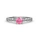 1 - Renea 0.82 ctw Pink Tourmaline (5.80 mm) with accented Diamonds Engagement Ring 