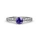1 - Renea 0.82 ctw Iolite (5.80 mm) with accented Diamonds Engagement Ring 