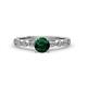 1 - Renea 0.82 ctw Emerald (5.80 mm) with accented Diamonds Engagement Ring 