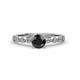 1 - Renea 1.05 ctw Black Diamond (5.80 mm) with accented Diamonds Engagement Ring 