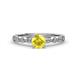 1 - Renea 0.87 ctw Yellow Sapphire (5.80 mm) with accented Diamonds Engagement Ring 