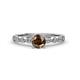 1 - Renea 0.82 ctw Smoky Quartz (5.80 mm) with accented Diamonds Engagement Ring 